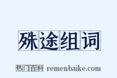 殊途组词是什么意思的图片